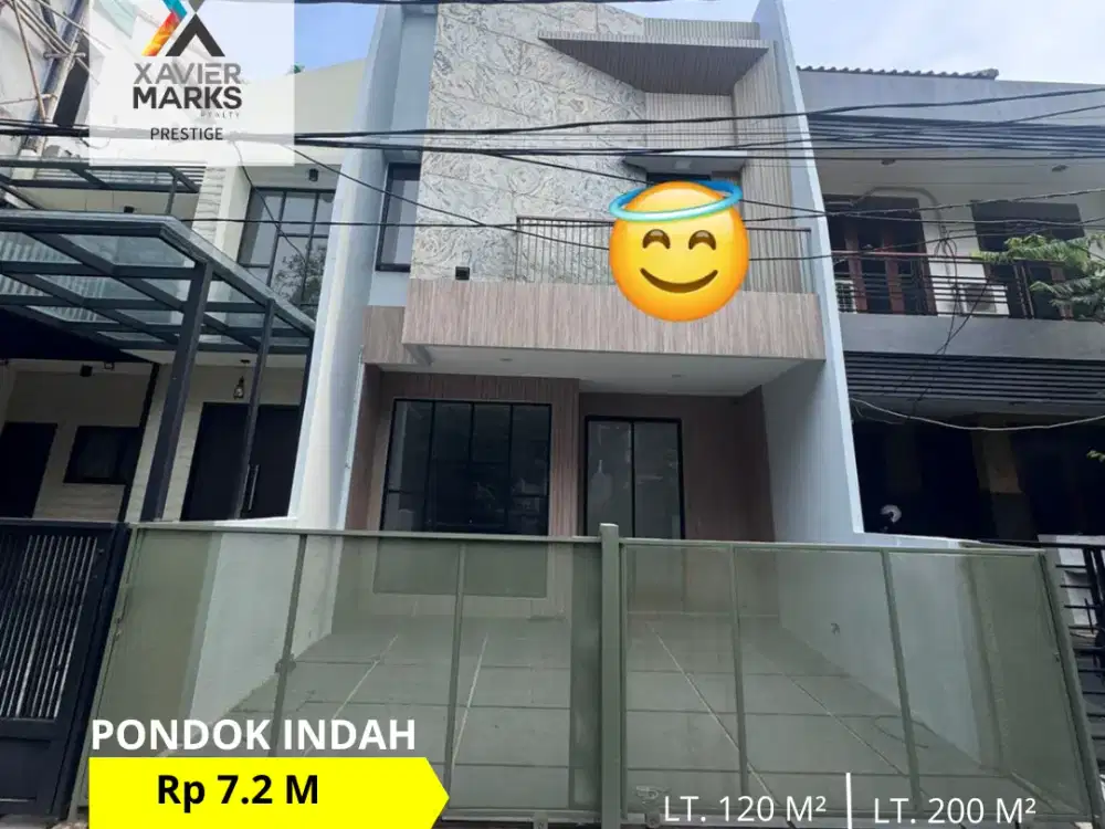 DIJUAL RUMAH BANGUNAN BARU DEKAT KE PIM & DEPAN TAMAN JL ALAM ELOK PONDOK INDAH JAKARTA SELATAN
