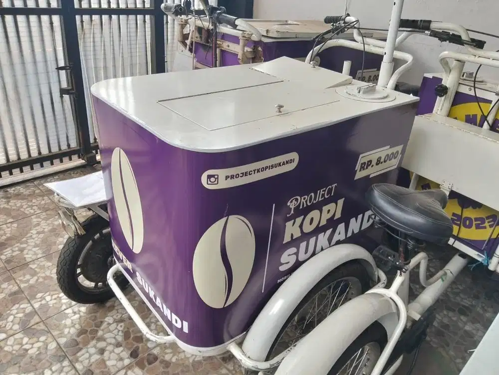 Gerobak Sepeda Kopi Keliling Non Listrik