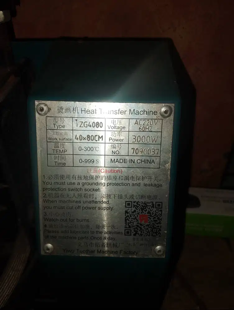 Mesin sablon kaos 40 x 80 cm