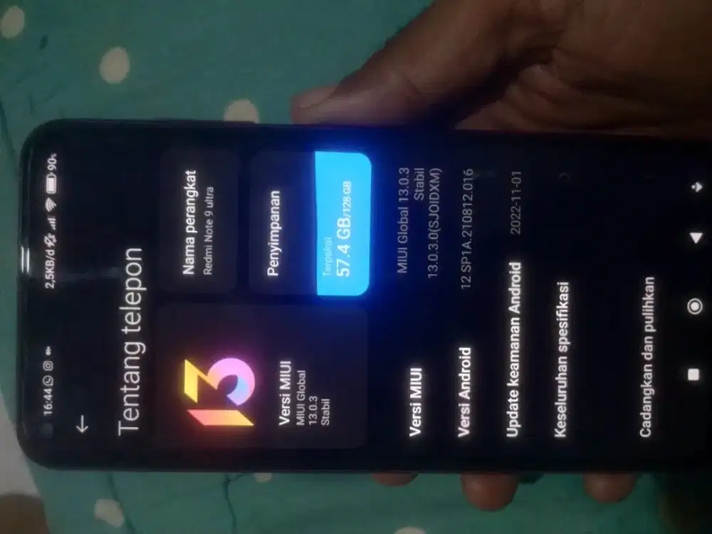 Redmi not 9 RAM 6/128