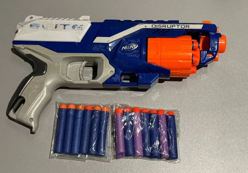 Nerf Disruptor Mainan Tembak bonus 12 dart/peluru