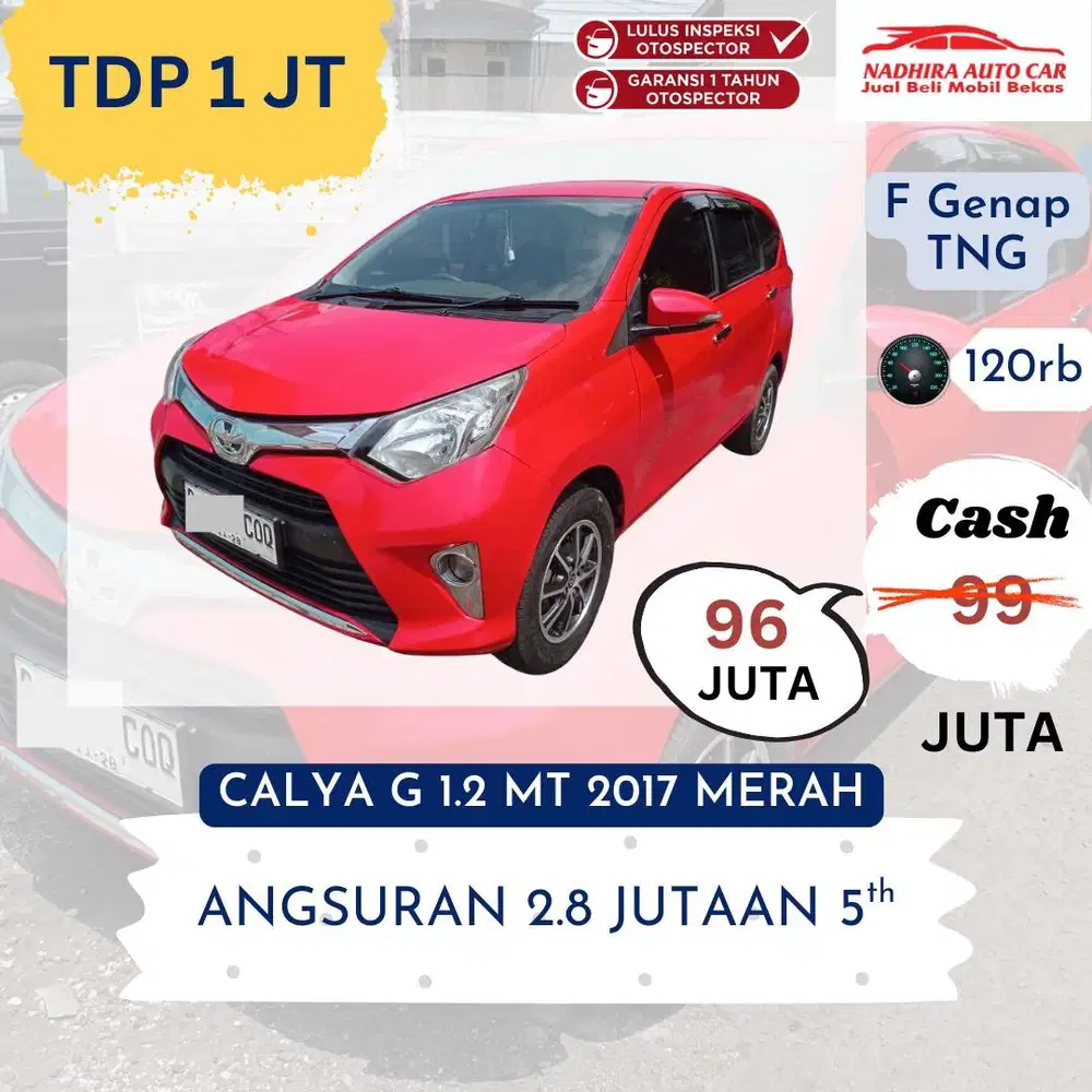 Promo Kredit DP 1 Juta Calya G 1.2 MT 2017 – Merah