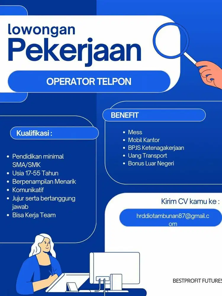 Dibutuhkan Operator Telpon