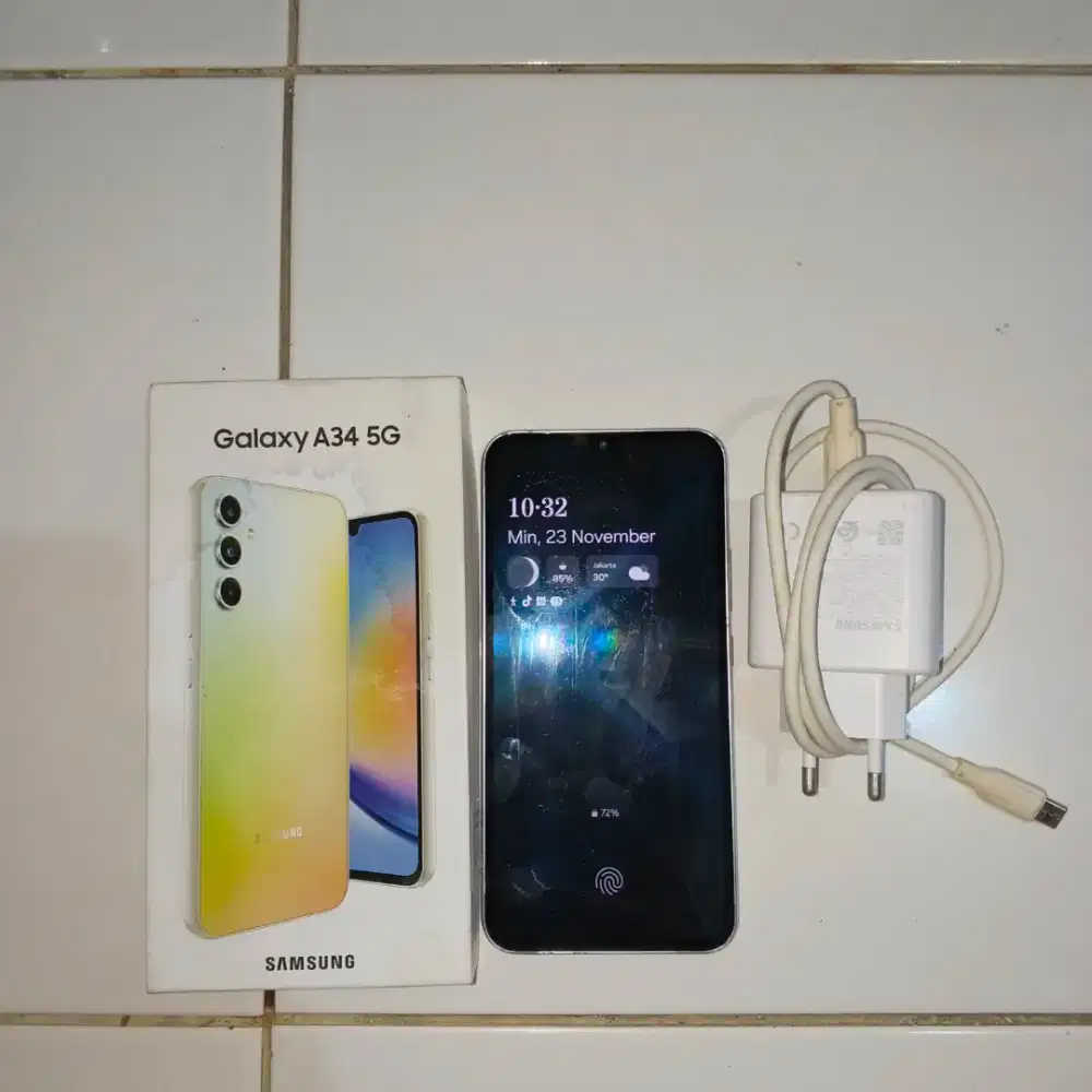 Samsung A34 5G silver 8/256 sein garansi resmi