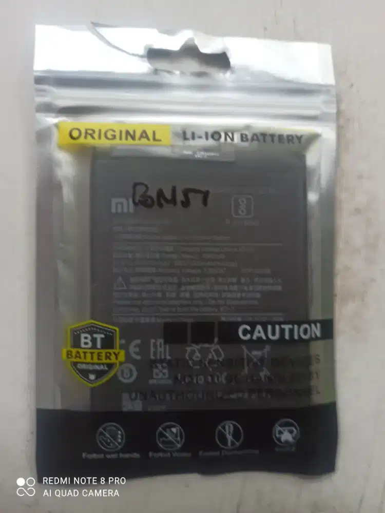 Baterai xiomi redmi not 8 apro type BN51