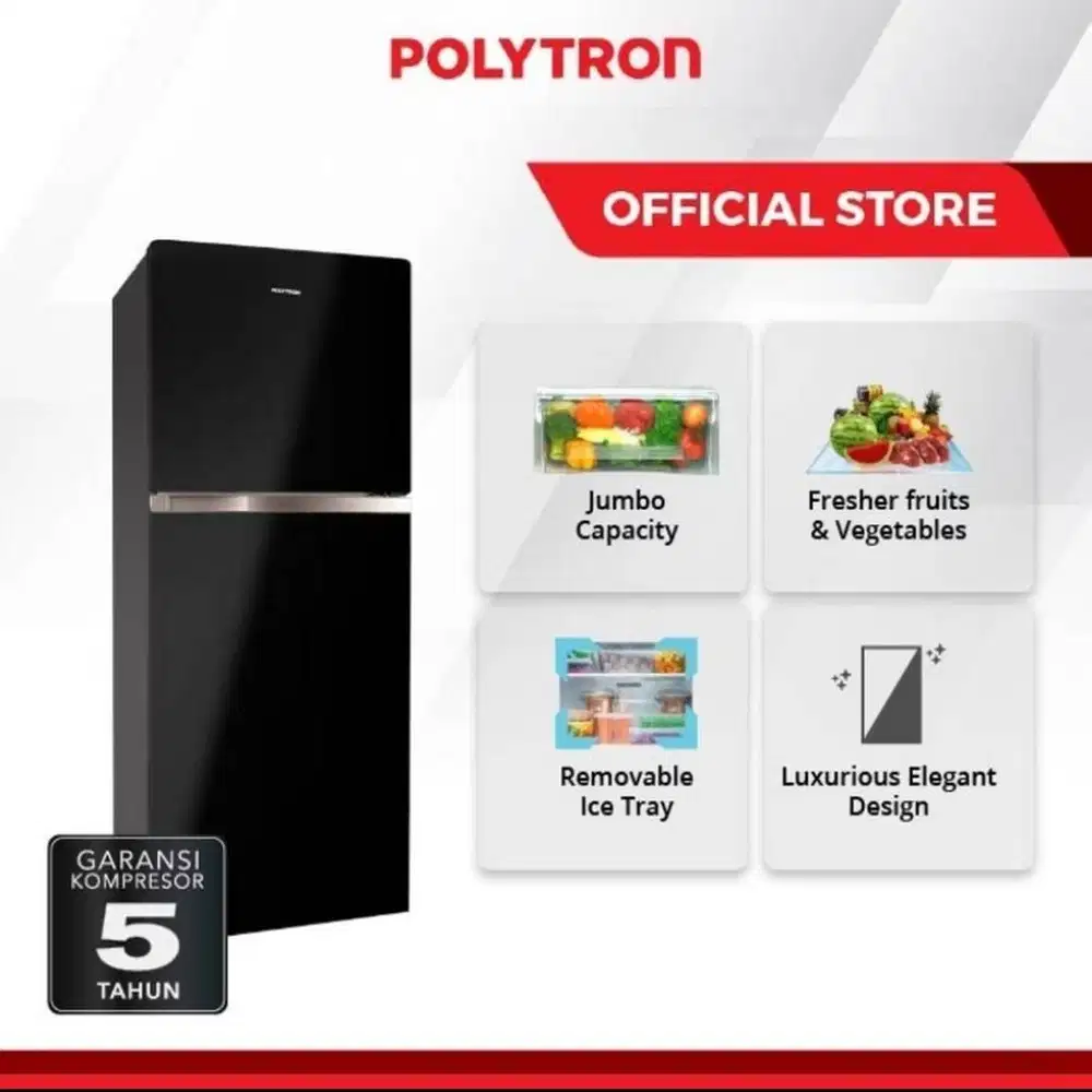 KULKAS POLYTRON 2 PINTU PRW23MNX PRW 23 MNX
