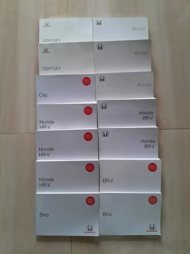 Di Jual Pedoman Pemilik Mobil Honda & Buku Servise