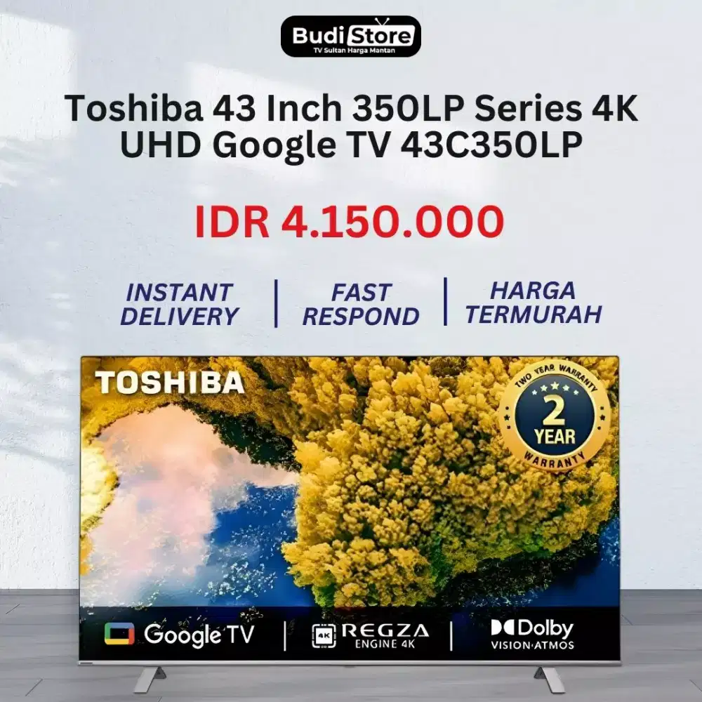 Toshiba 43 Inch 350LP Series 4K UHD Google TV 43C350LP