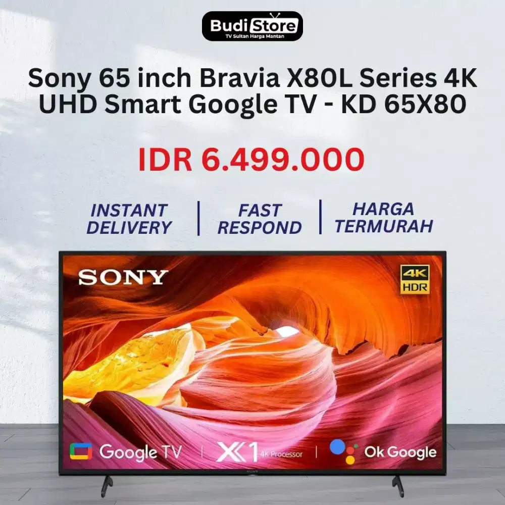 Sony 65 inch Bravia X80L Series 4K UHD Smart Google TV - KD 65X80