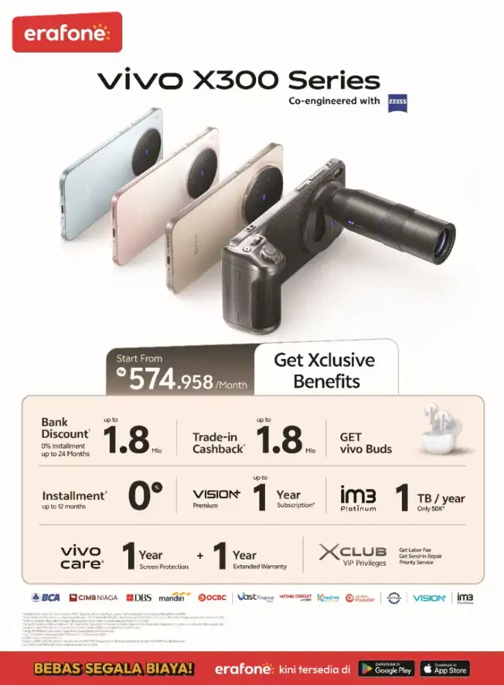 NEW VIVO X300 SERIES DAPATKAN BENEFIT NYA DI ERAFONE MBK