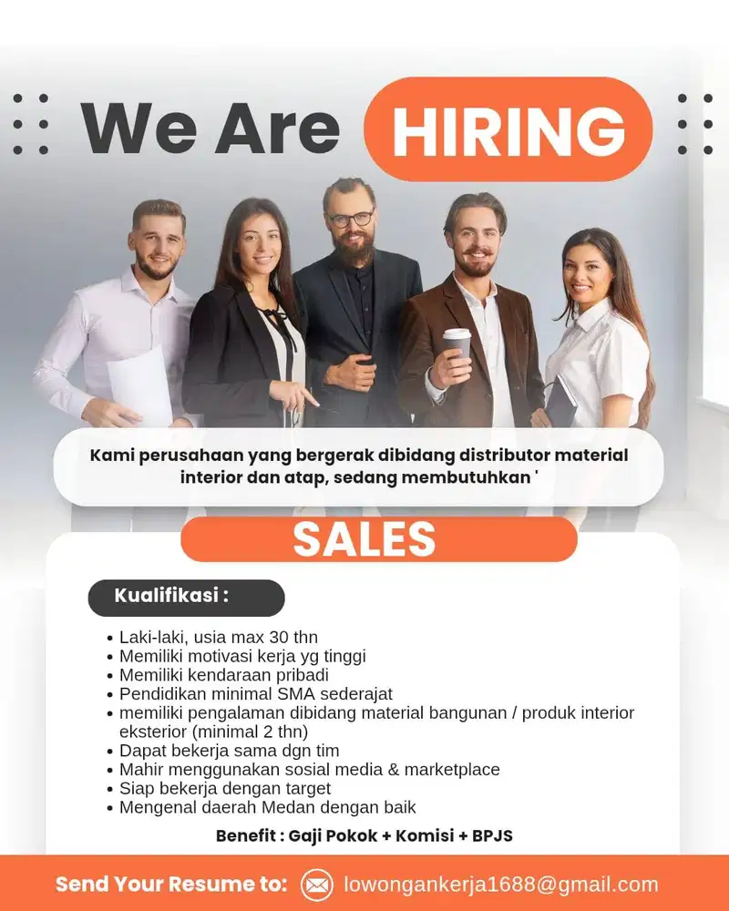 LOWONGAN KERJA SALES MARKETING