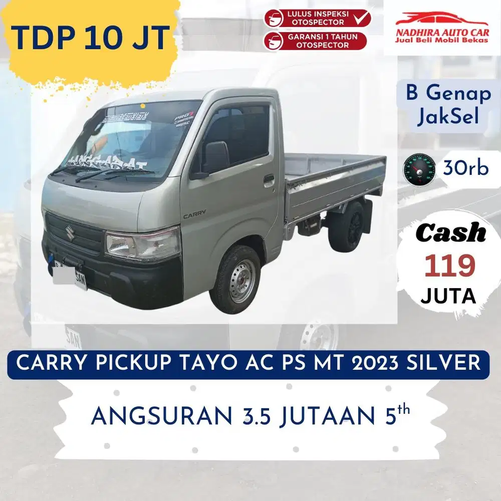 Promo Kredit DP 10 Juta Carry Pickup Tayo 3 Way AC PS MT 2023 Silver