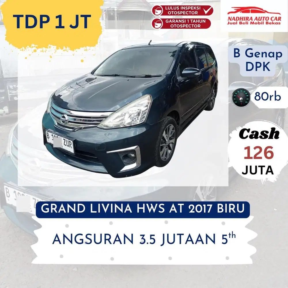 Promo Kredit DP 1 Juta Grand Livina HWS AT 2017 Biru