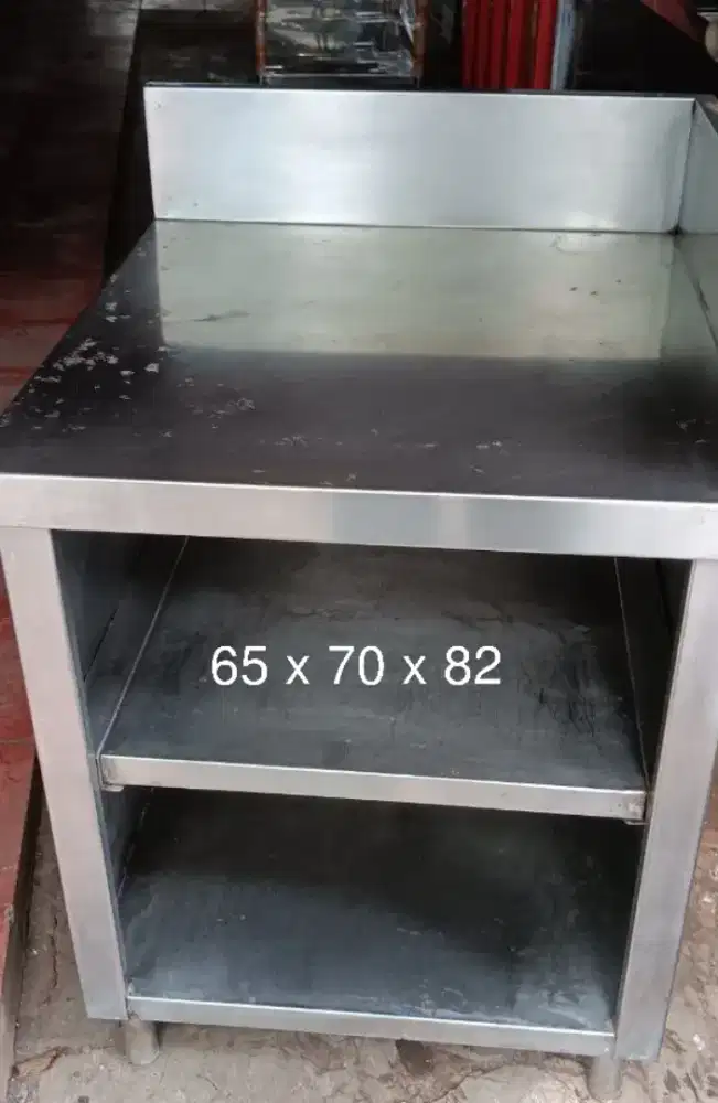 Meja kabinet 2 susun backsplash