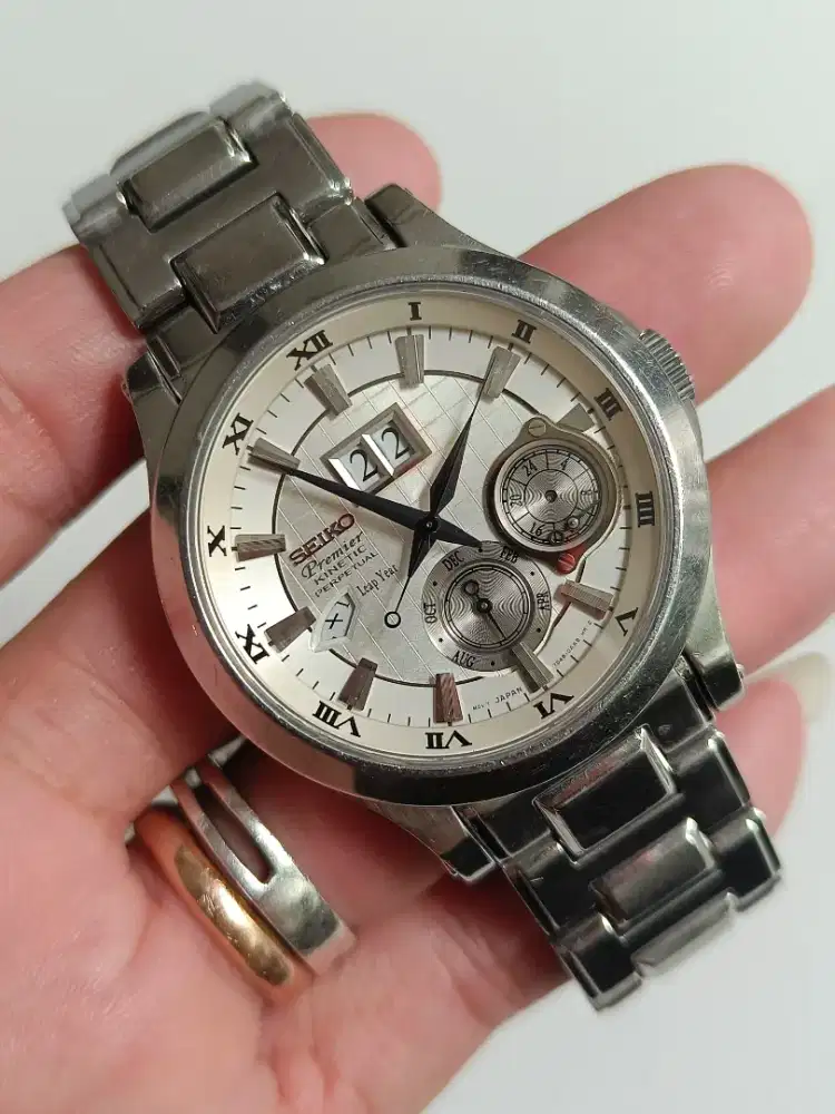 Seiko premier kinetic perpetual original bekas minus jarum 24 jamlepas