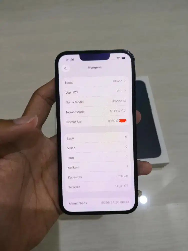 iphone 13 128 moonlight blue fullset