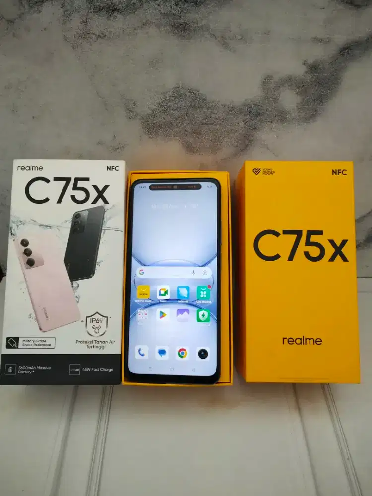 Realme c75x ram8/128 lengkap normal mulus