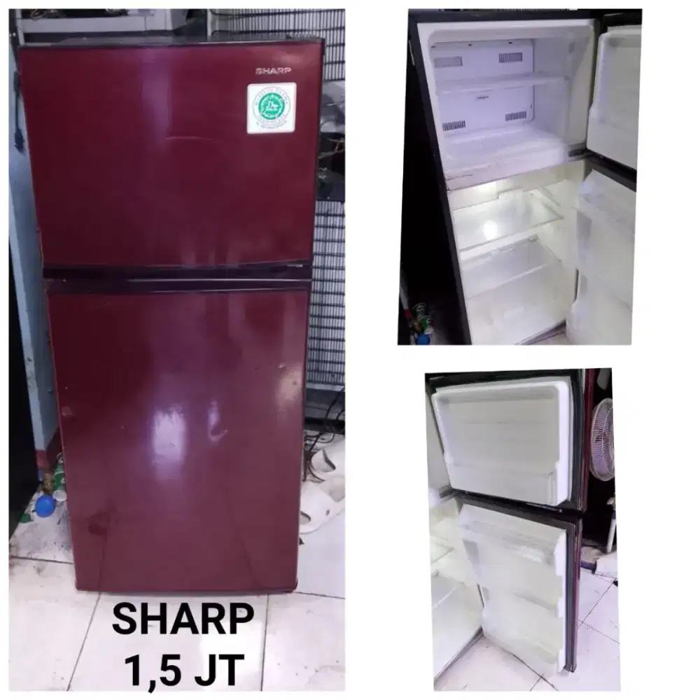 Kulkas 2 pintu seken bergaransi