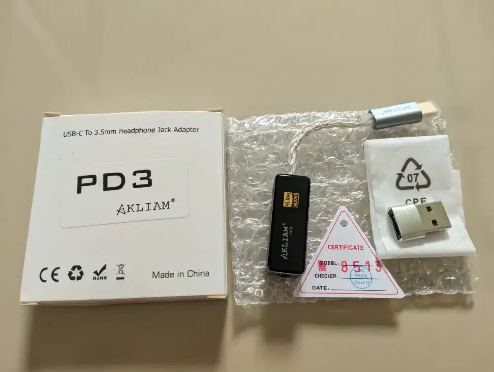 Akliam PD3 usb type c to 3.5mm adapter converter dac