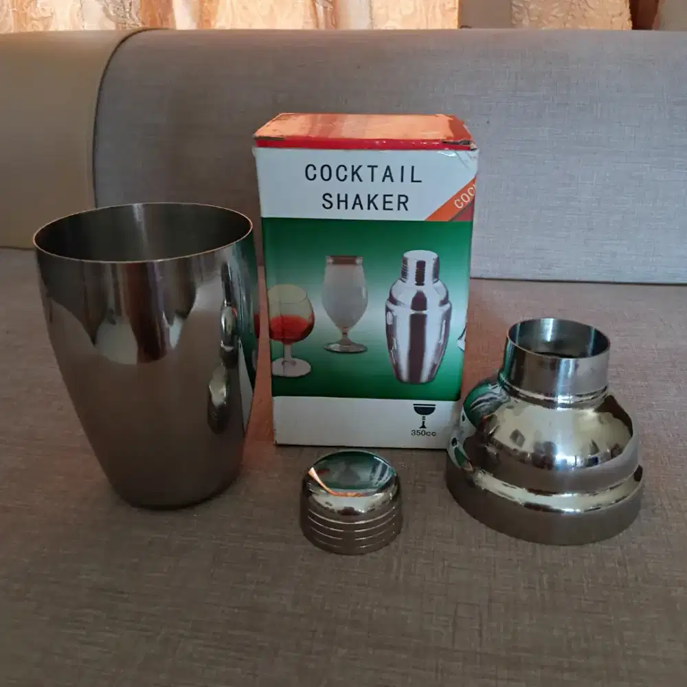 Shaker Stainless Steel 350 ml Alat Bar untuk Mengocok Minuman
