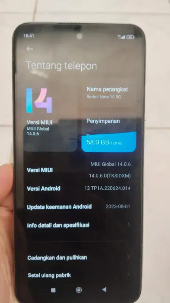 Xiomi redmi note 10 5g