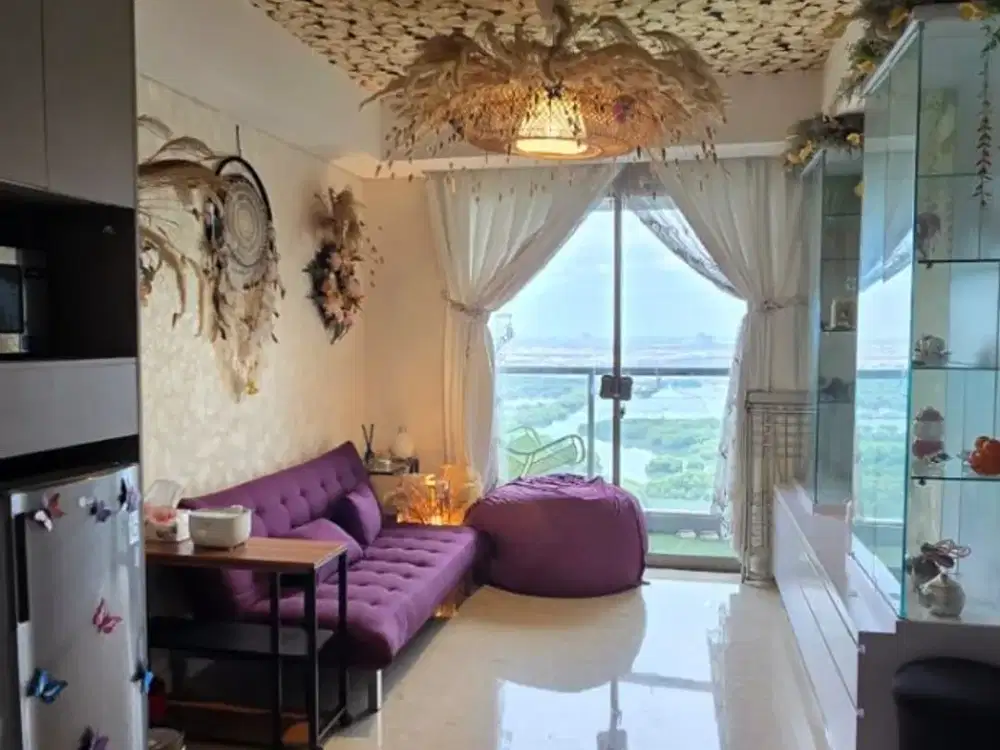 Disewa Apartemen Gold Coast Pik 1br, 51m2, full furnished, sea view