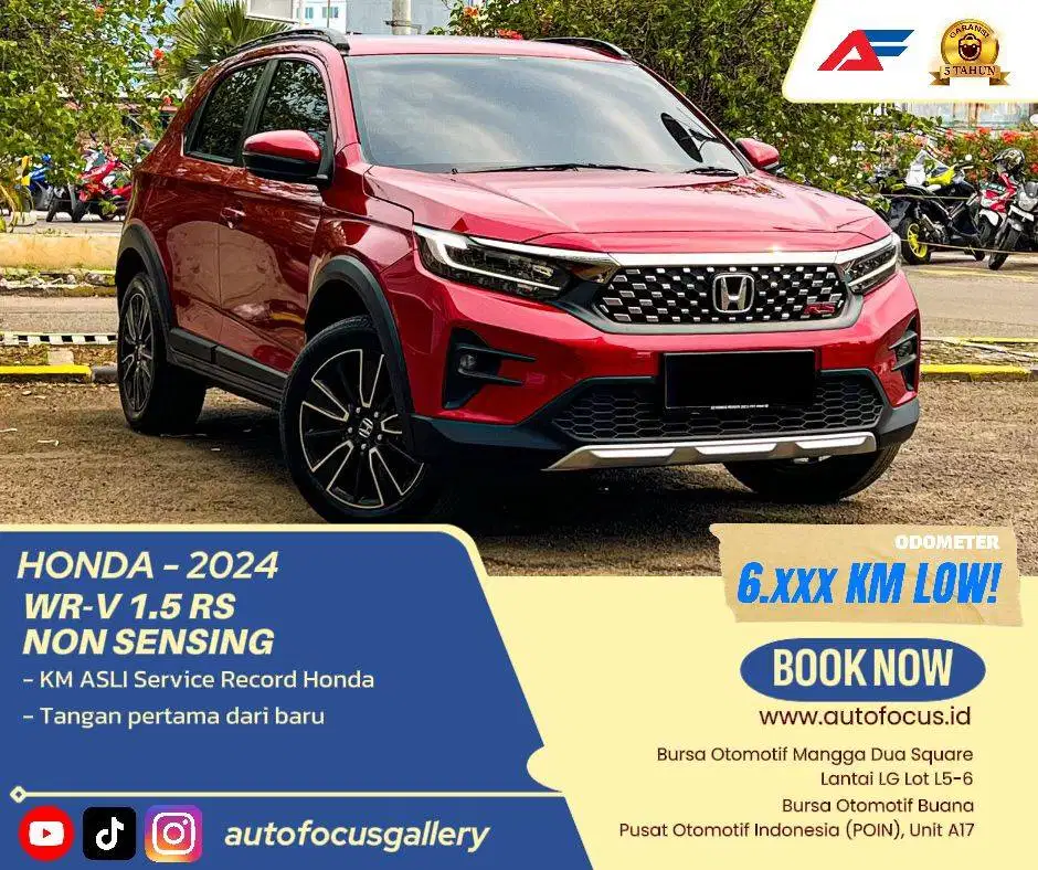 Honda WR-V WRV 1.5 RS Non Sensing AT 2024.. Merah Metalik..