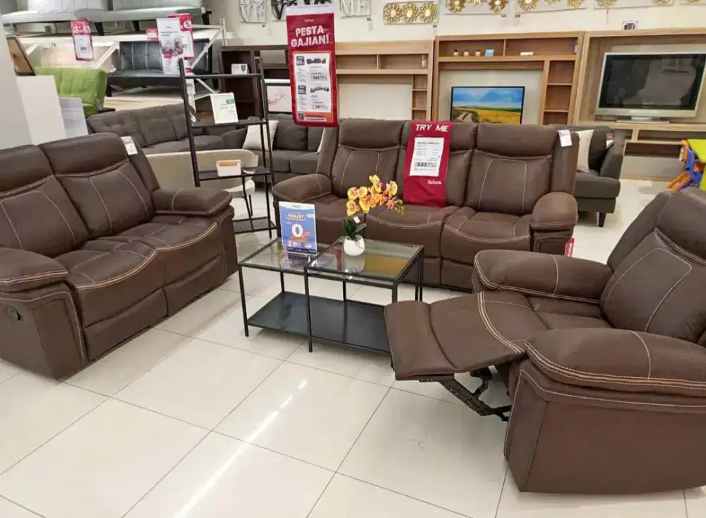 SOFA SET RECLINER MURAH
