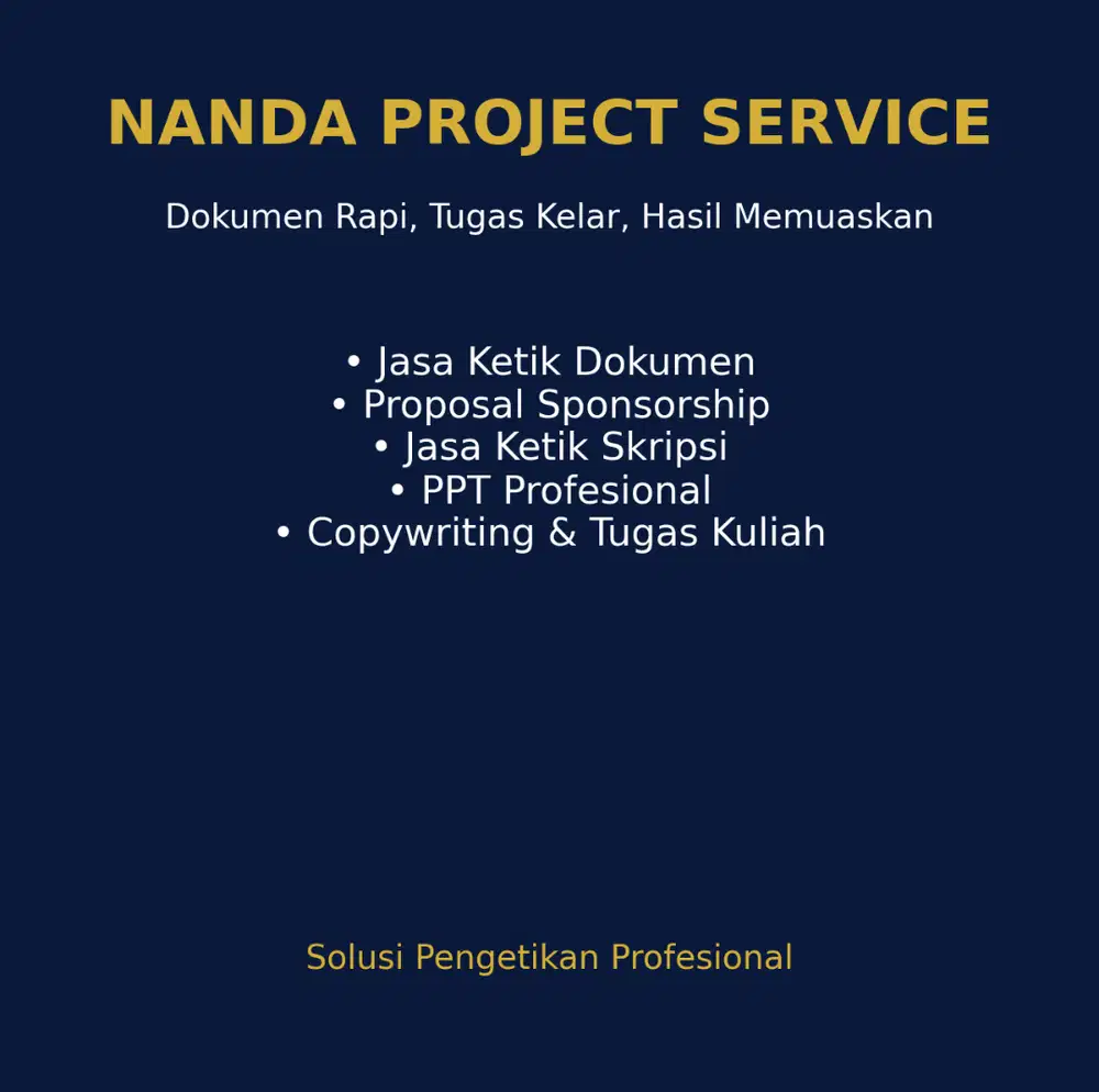 Jasa Penulisan & Pengetikan Profesional – Solusi Dokumen Anda