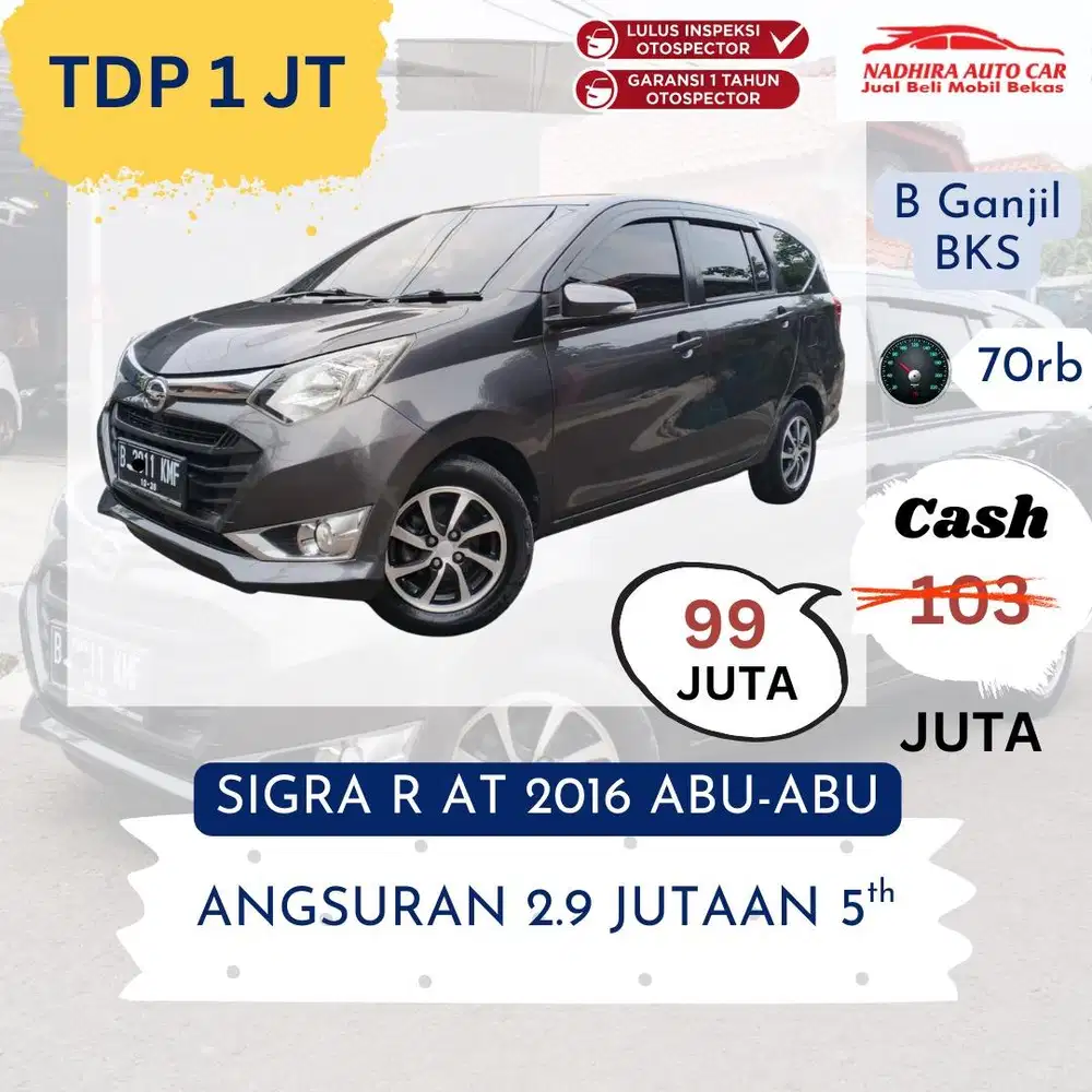 Promo Kredit DP 1 Juta Sigra R AT 2016 Abu-abu
