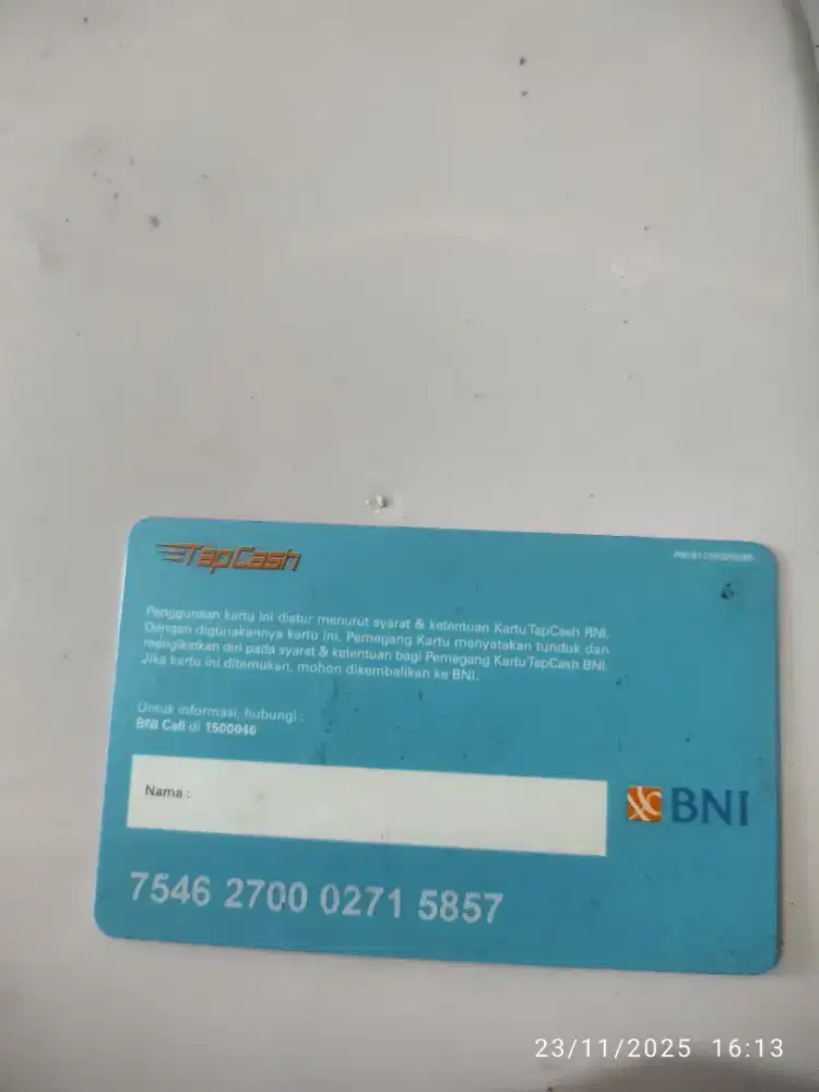 Jual cepat Tapcash BNI