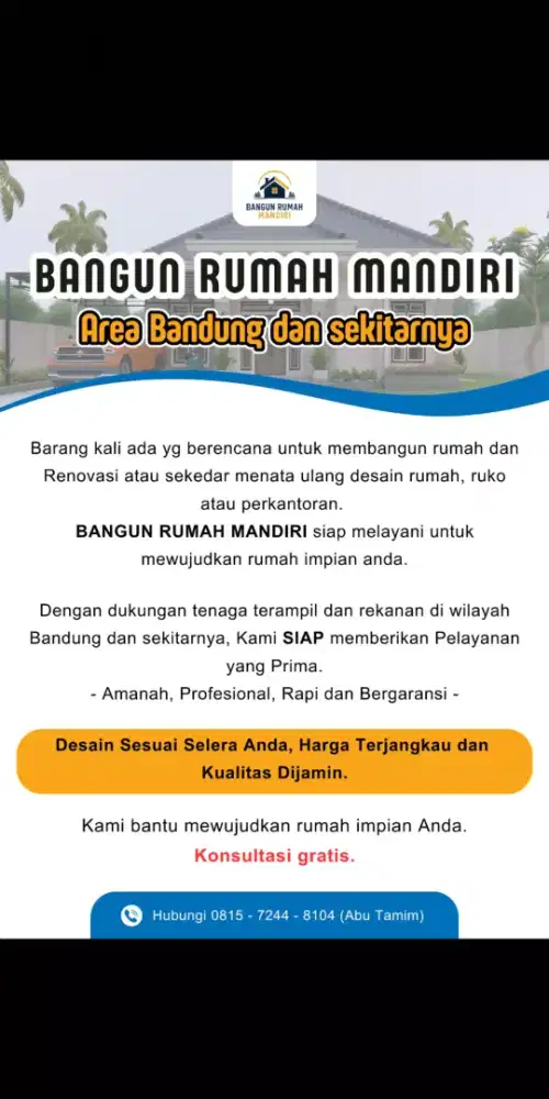 BANGUN RUMAH MANDIRI