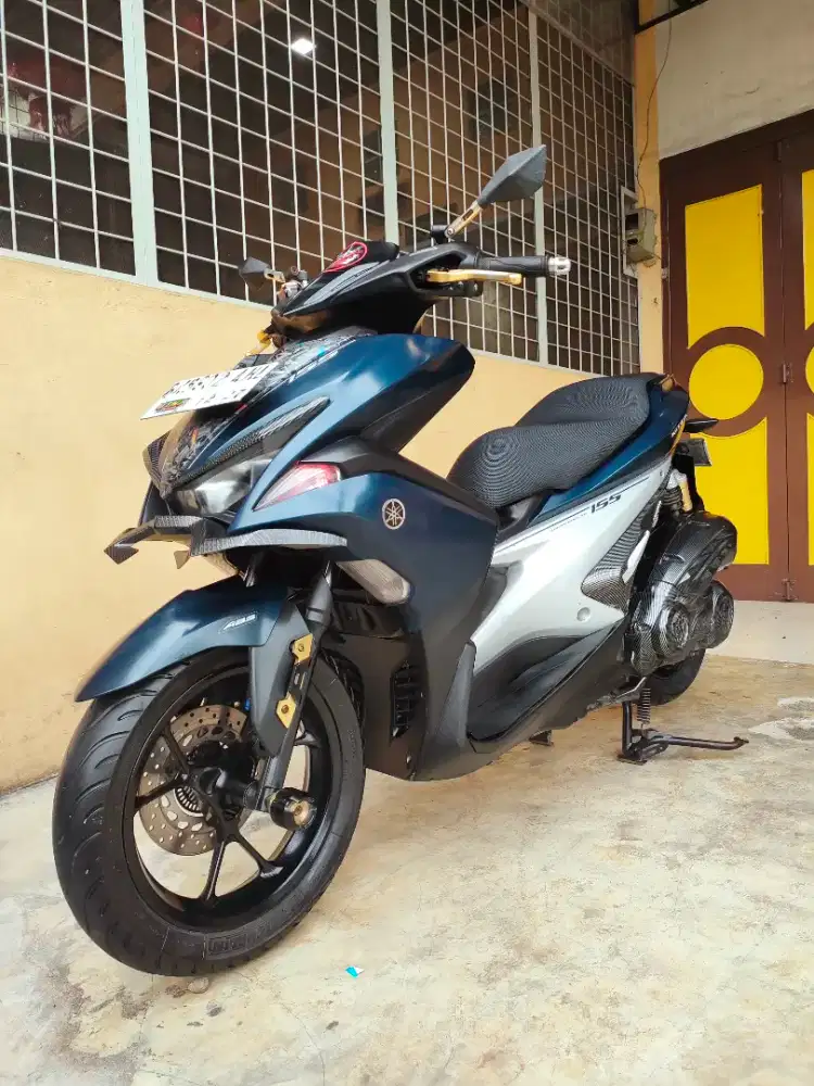 Yamaha Aerox / Aerox 155 2017 ABS Keyless, Blue Premium Doff, Mulus.