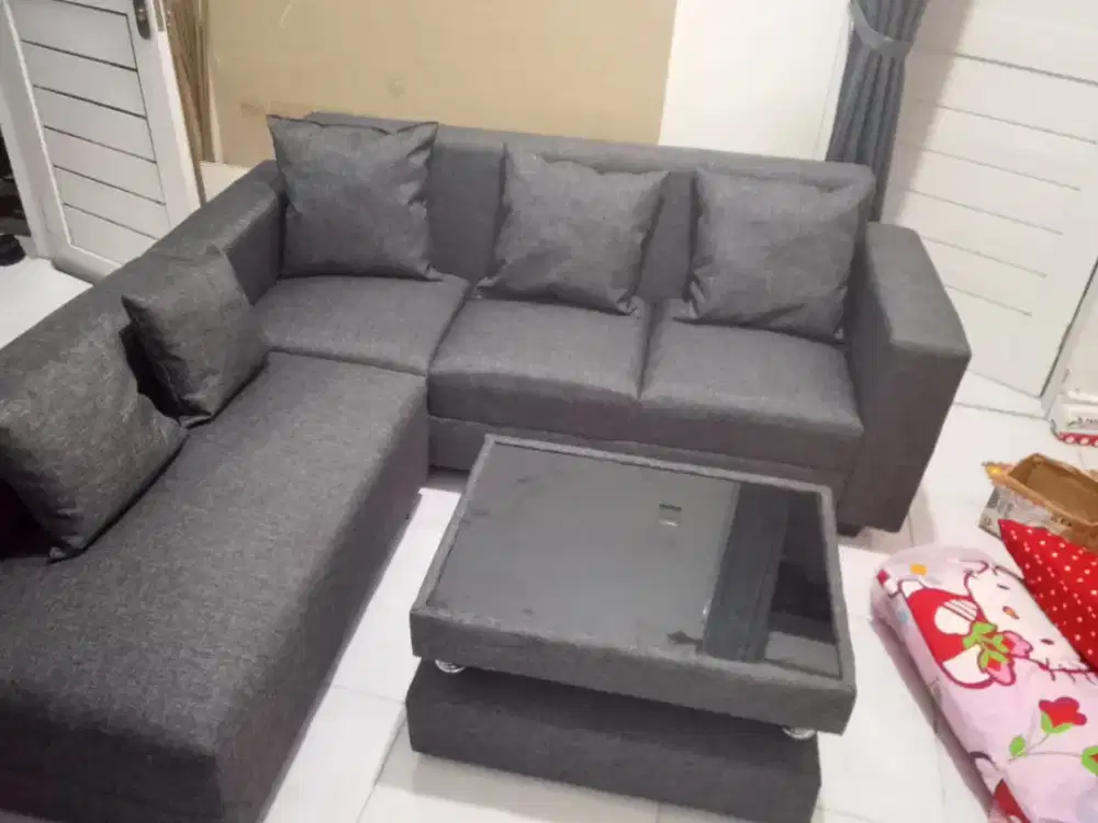 Sofa L Minimalis Cantik Termurah Makassar
