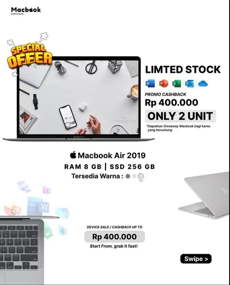 Macbook Air 2019 RAM 6/256 GB i5