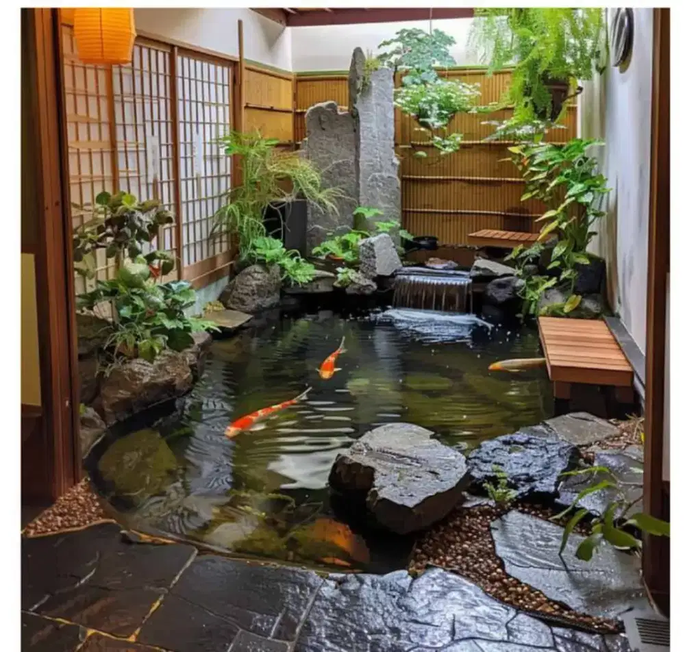 Jasa pembuatan kolam ikan koi sungai buatan kolam minimalis dll #36