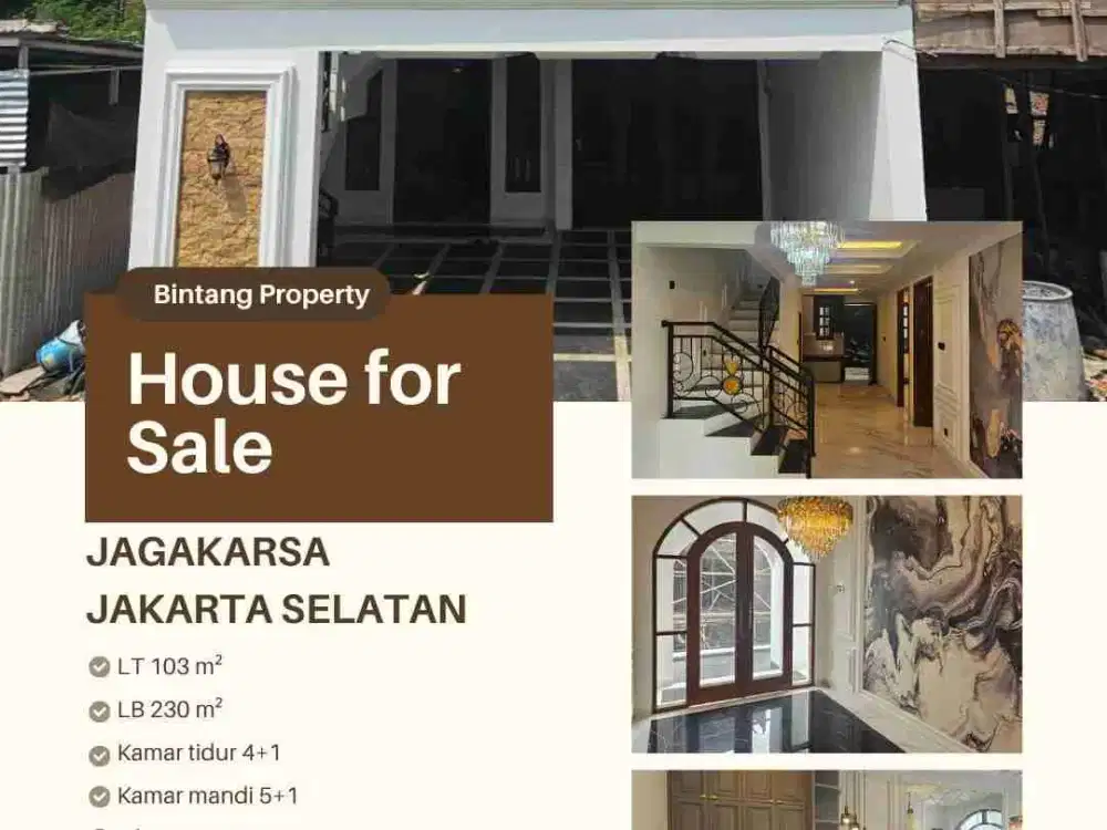 DIJUAL RUMAH DI JAGAKARSA JAKARTA SELATAN BARU DALAM CLUSTER