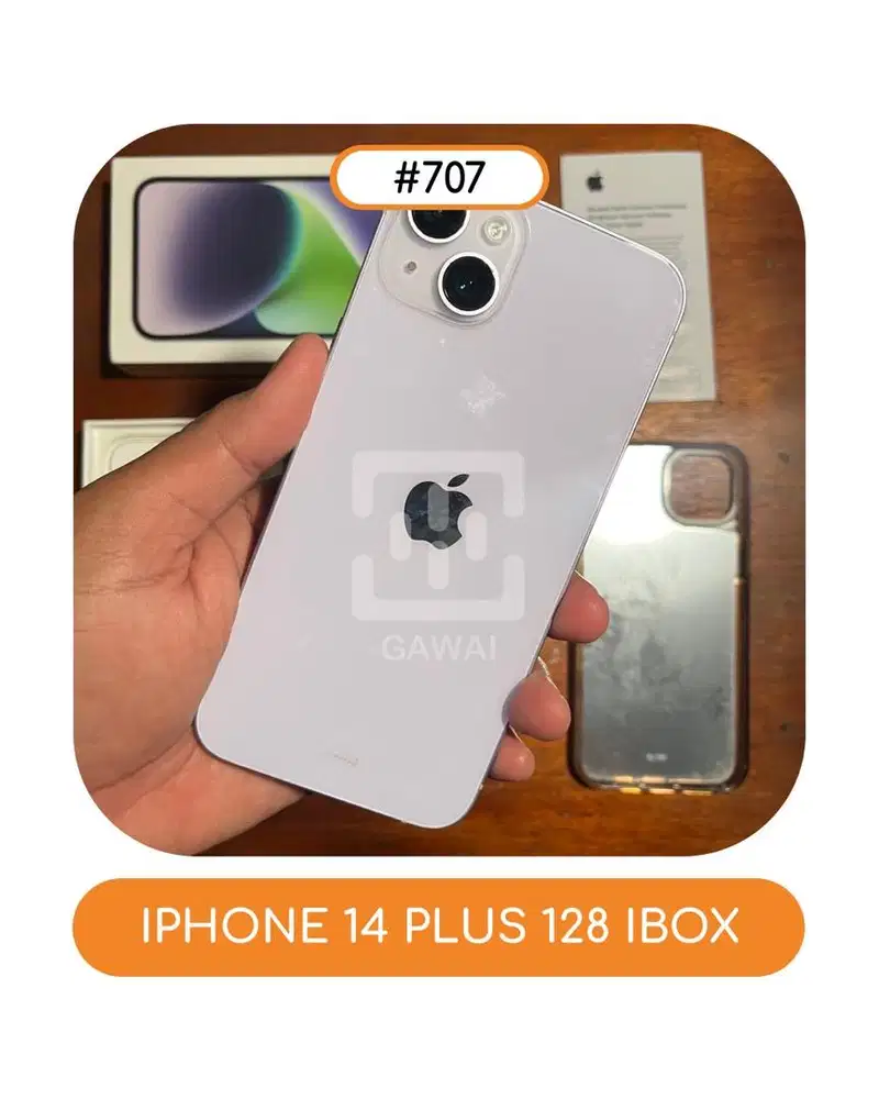 #707 Iphone 14 Plus Purple 128 Ibox BH 76%