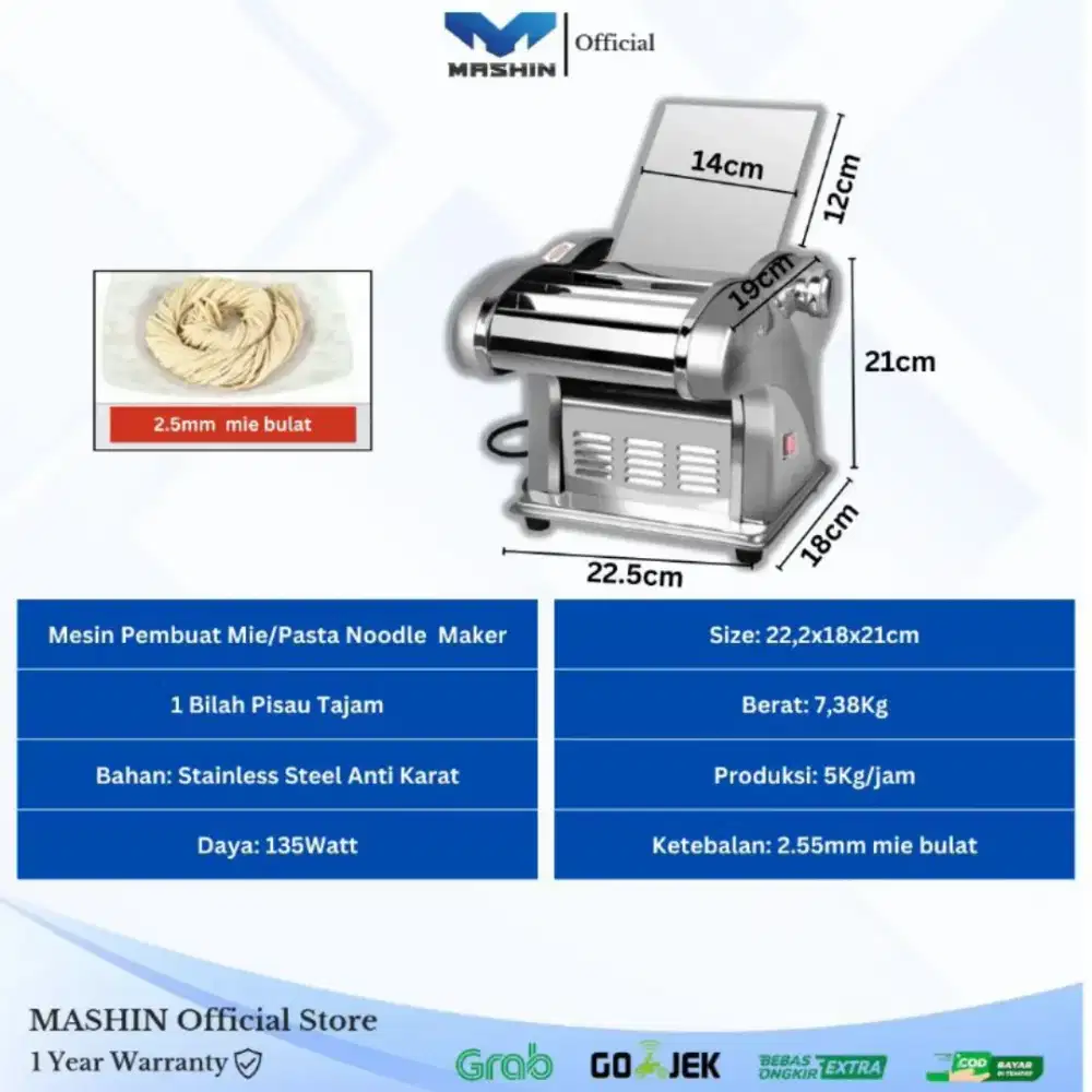 Dijual mesin mie sesuai gambar kondisi baru di jamin lengkap