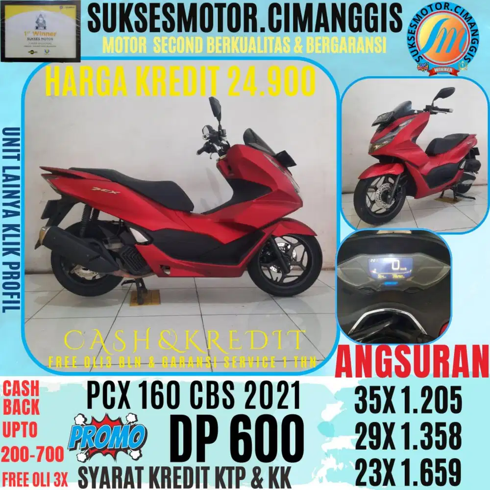 DP 600 PCX 160 CBS BERGARANSI, SERVISE 1 THN FREE OLI3X