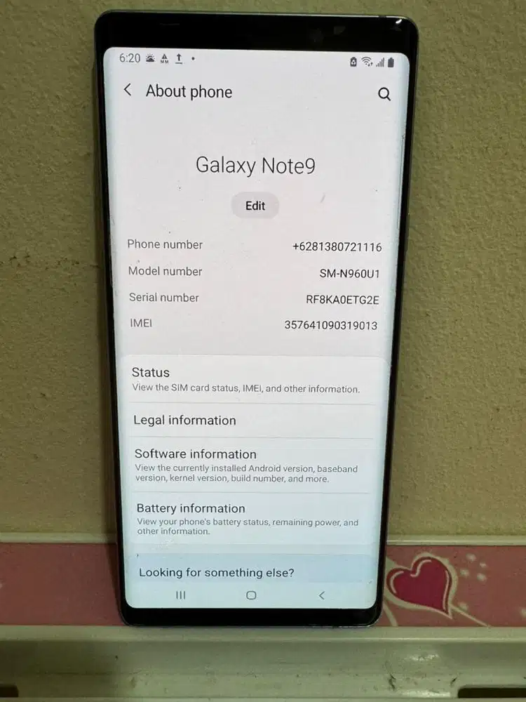 Samsung galaxy note 9 8/512gb second