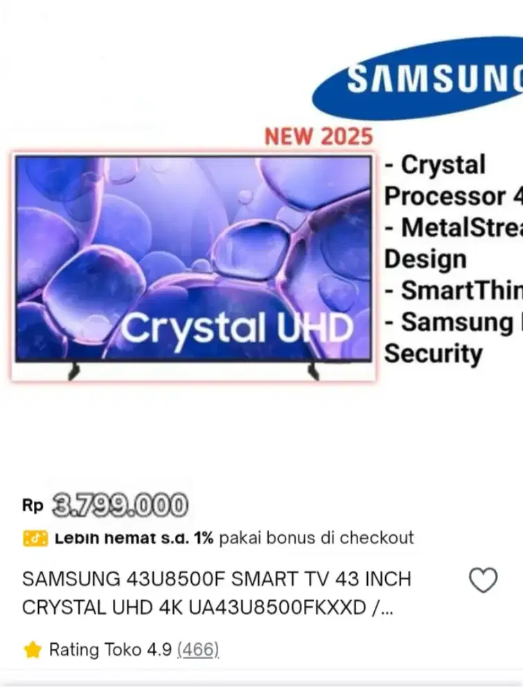 Samsung 43 SMART TV TIZEN