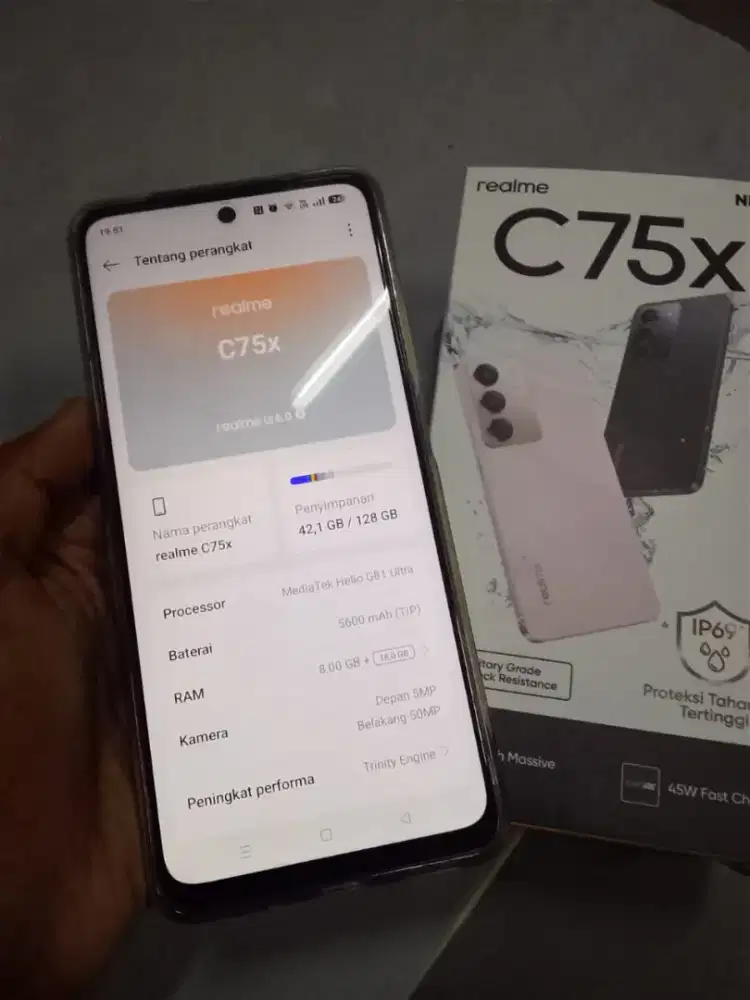 Hp realme c75x kondisi blm sebulan