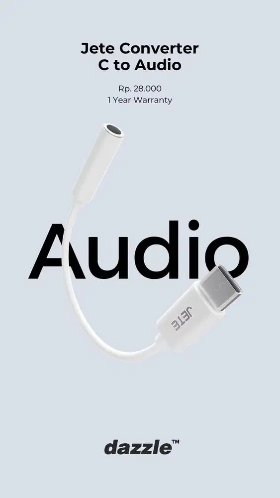JETE AUDIO C TO AUDIO 3.5MM GARANSI 2 TAHUN