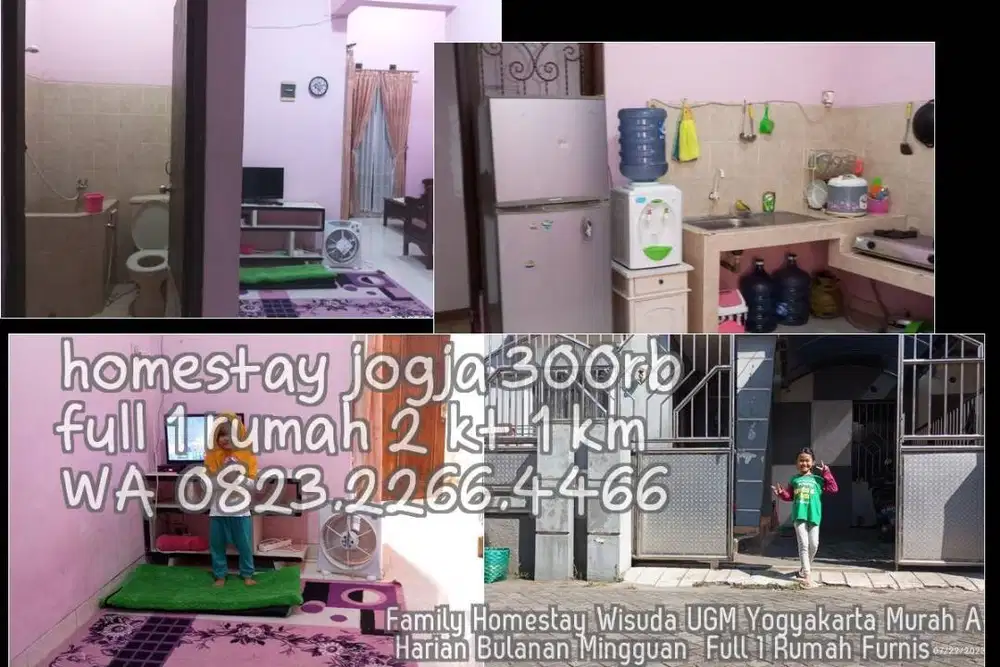 Family Homestay Wisuda UGM Yogyakarta Murah A Harian Bulanan Mingguan