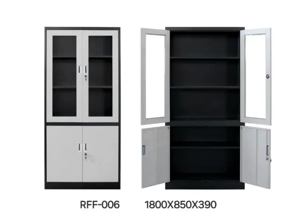 lemari arsip double pintu atas bawah