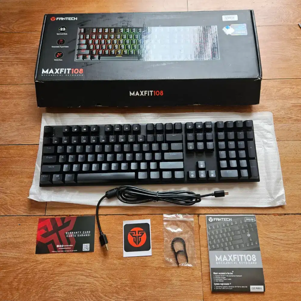 Keyboard Mechanical Fantech Maxfit 108 blue switch