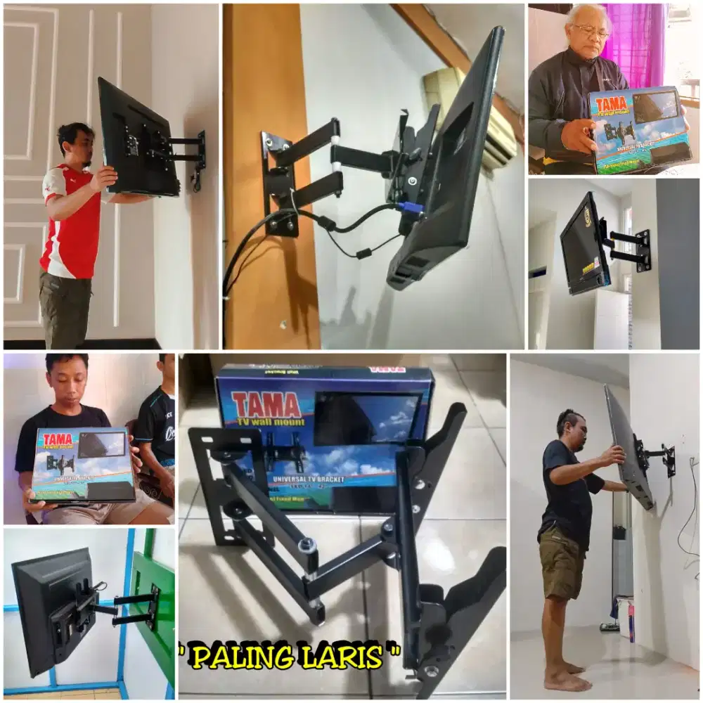 Bracket tv tipe kupu-kupu (braket/breket)