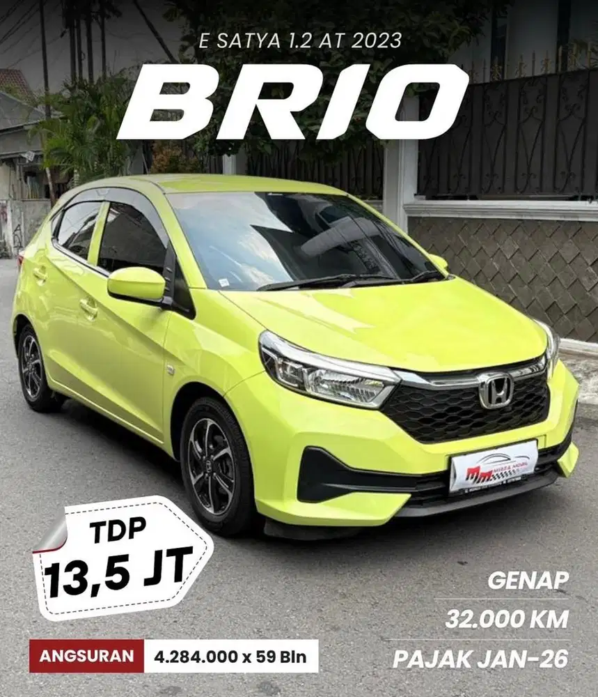 FREE HEAD UNIT ANDROID & DASHCAM | Honda Brio Satya 1.2 New E AT 2023