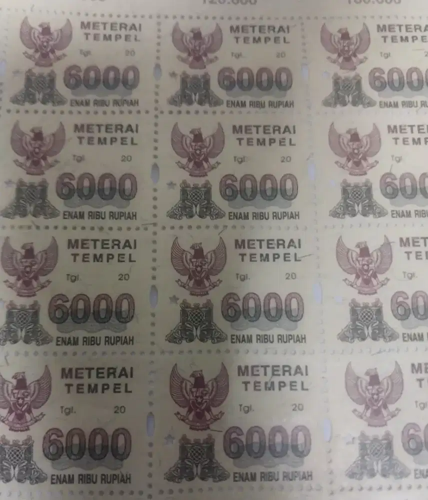 kertas Materai vintages tahun 2003-2005